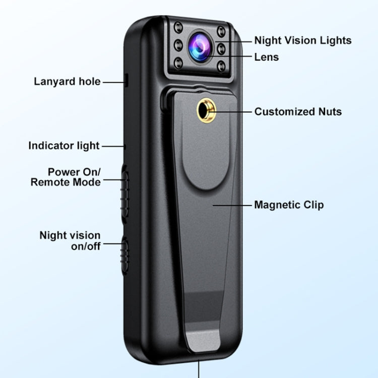 A82 IR Night Vision Rotating Lens 2K HD Video WiFi Recorder with Back Clip, A82 A82 IR Night Vision Rotating Lens 2K HD Video WiFi Recorder with Back Clip, A82